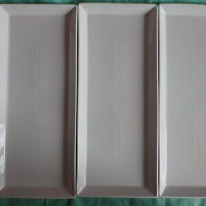 Sweese Rectangular Porcelain Platters, Serving Trays for Parties 12.5"L x 5.75”W